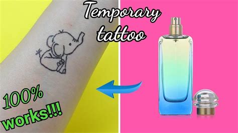 fake tattoo with paper and perfume|temporary tattoos made with perfume.